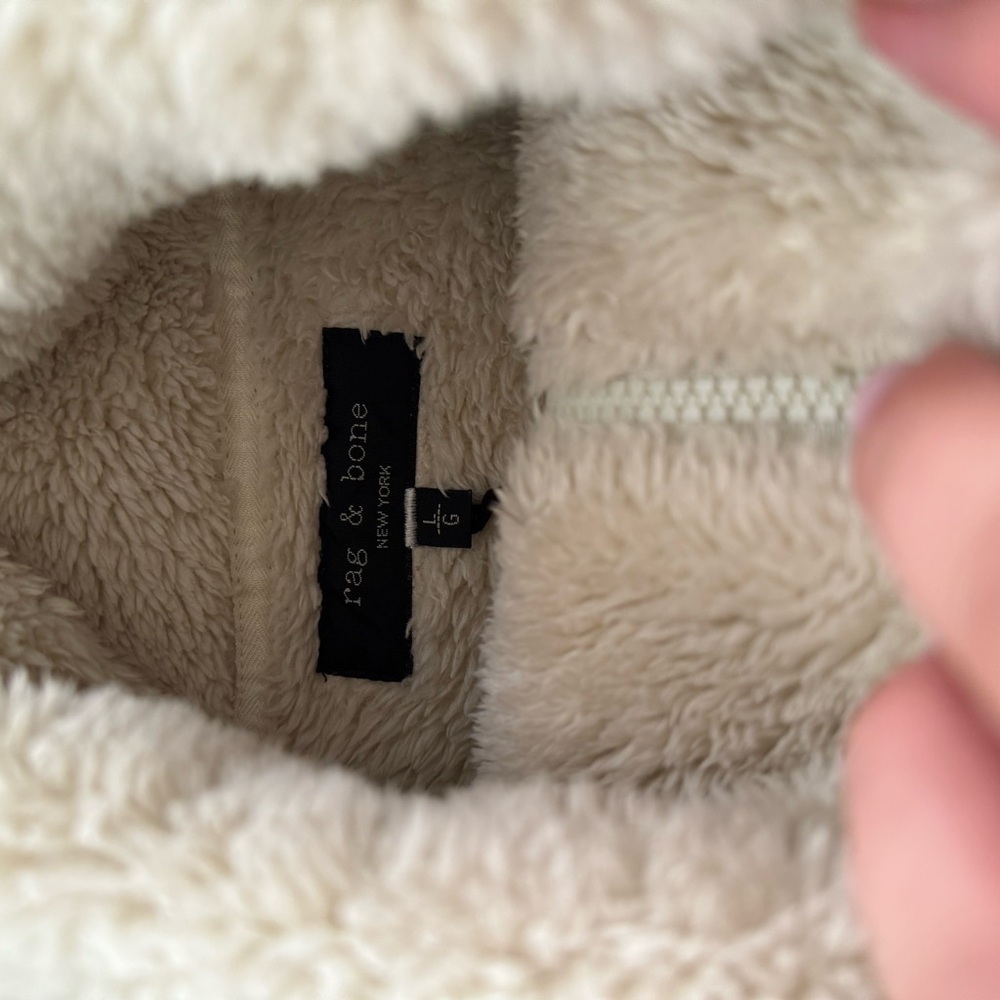 Rag & Bone Logan Sherpa Quarter zip pullover - Picture 8 of 15